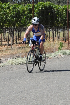 112 miles, mostly through vineyards and rolling hills. Temperatures climbed over 100 degrees.