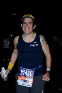 Dodger Stadium at 5 AM. All smiles before the race.